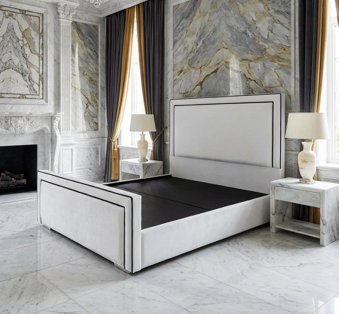 Chelsea piping bed on finance - Pay Weekly Beds UK