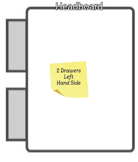 2 Drawers Left Hand Side - Pay Weekly Beds