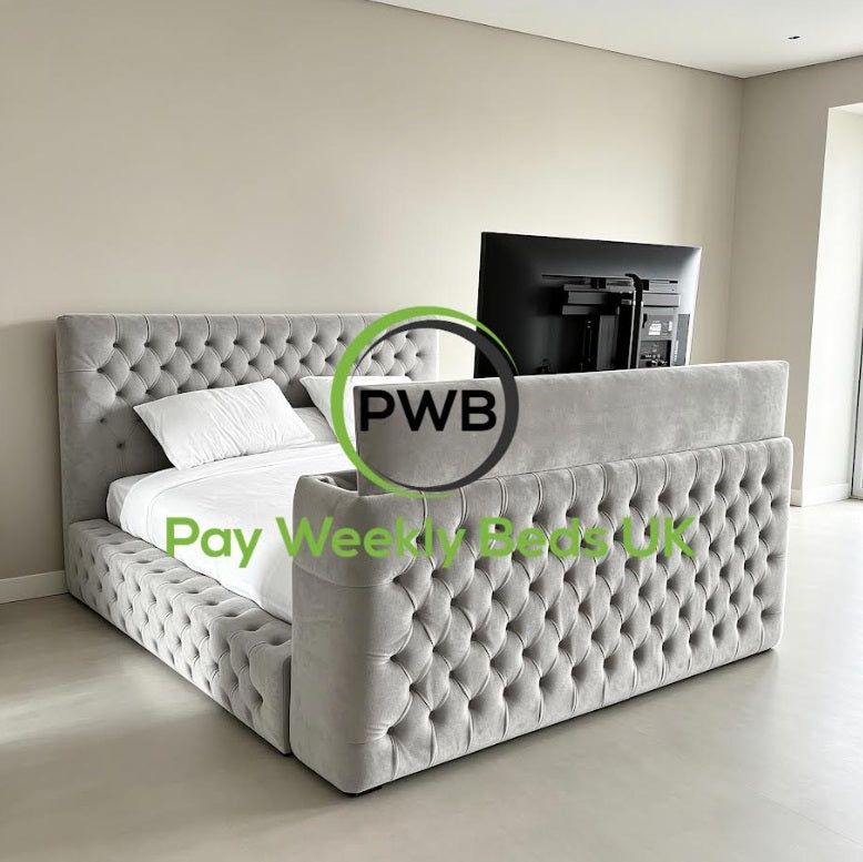 Ambassador TV bed pay weekly in double, king, super king and Emperor size