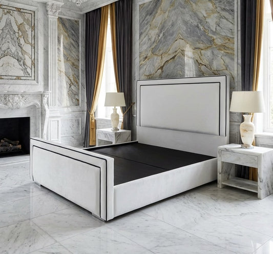Chelsea piping bed on finance - Pay Weekly Beds UK