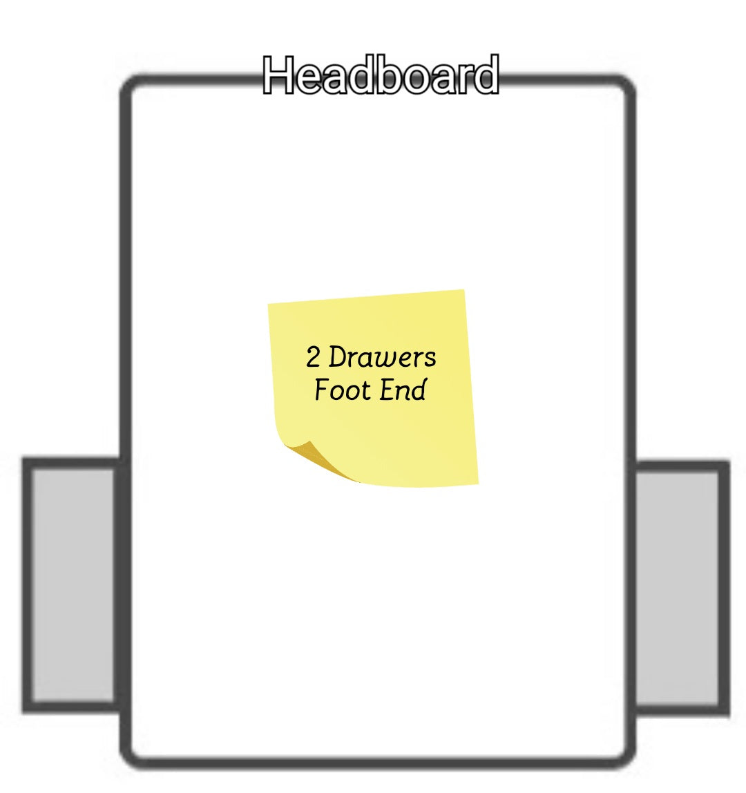 Divan beds 2 drawers foot end - Pay Weekly Beds