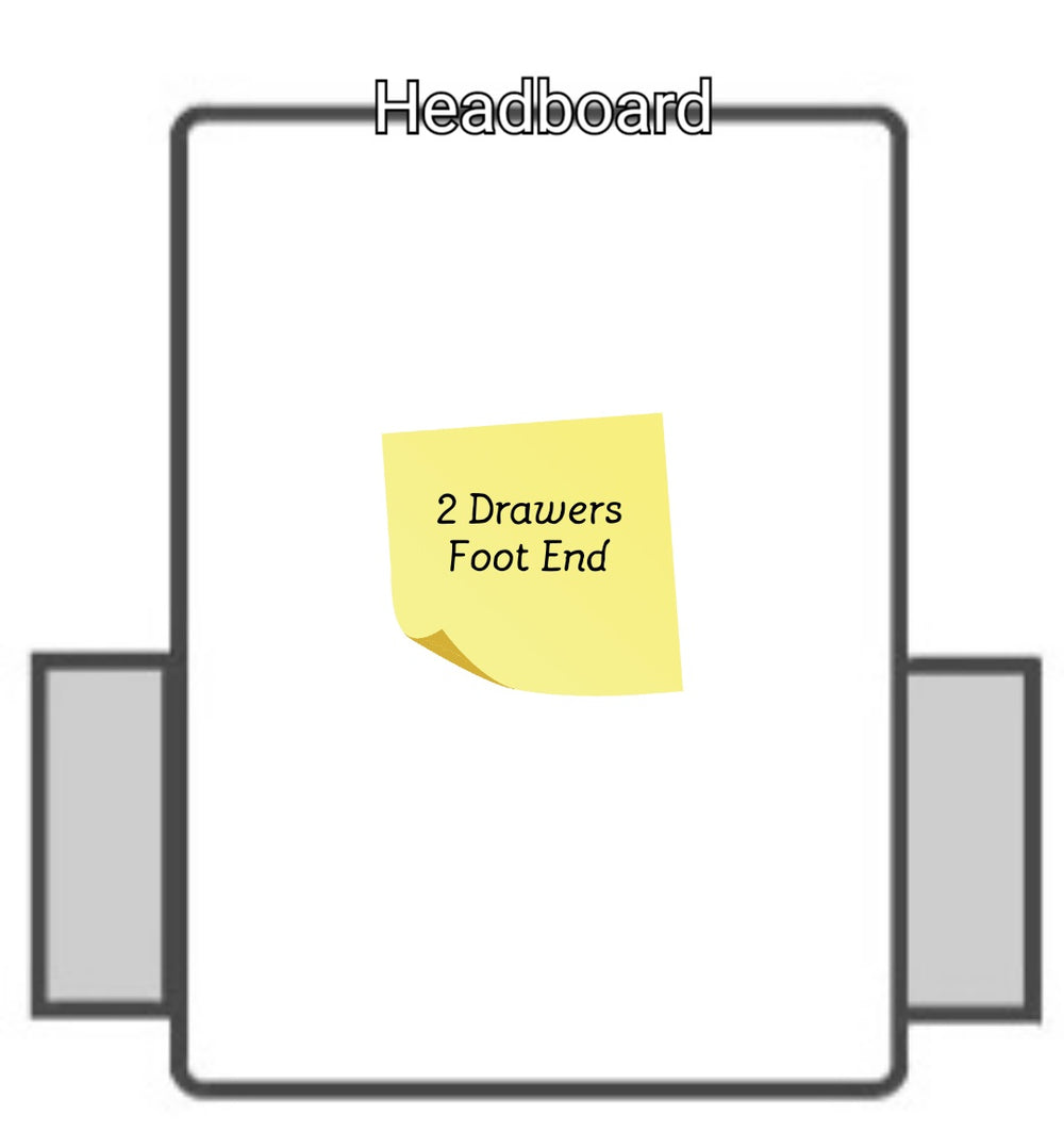 Divan beds 2 drawers foot end - Pay Weekly Beds