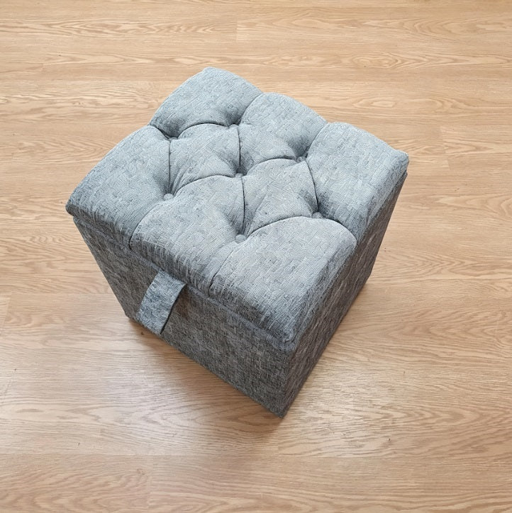 Dresser Stool - Ottoman Box in Fabric