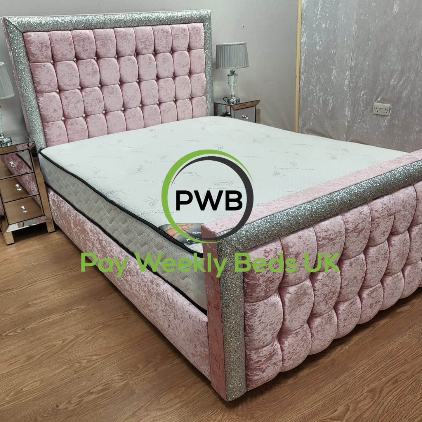 Glitter bed and mattress set - Pay Weekly Beds UK