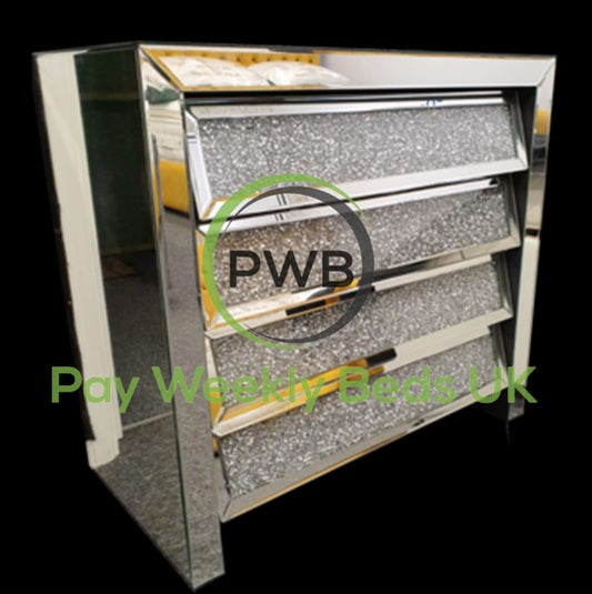Glitter Mirror Drawers - Pay Weekly