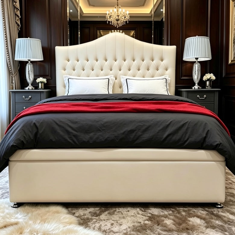 Plush velvet ottoman divan bed pay per week