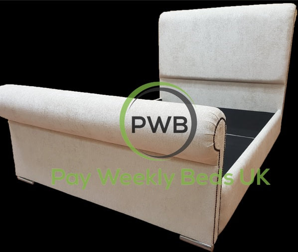 Pay Weekly Beds - Scroll Sleigh Bed