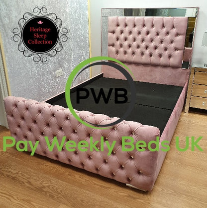 Vanity Mirror Chesterfield Bed - Pay Weekly Beds UK