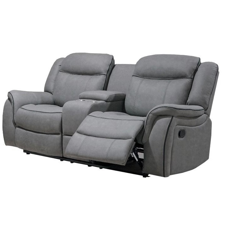 Grey Suede Recliner 3+2+1 Seater Sofa Set Pay Per Week