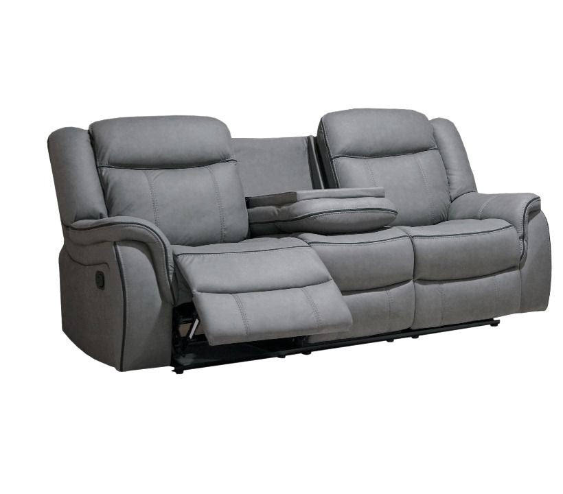 Grey Suede Recliner 3+2+1 Seater Sofa Set Pay it Weekly