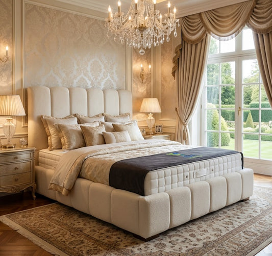 Nellie Boucle Bed on Finance - Pay Per Week Beds