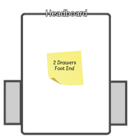 Pay Weekly Beds - 2 Drawer Foot End