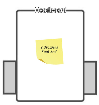 Pay Weekly Beds 2 Drawer foot end - Divan Bed