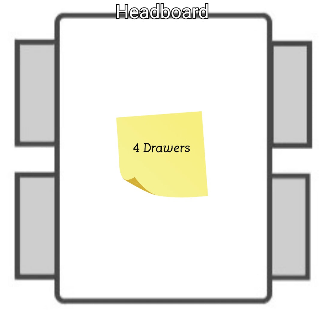 Pay Weekly For Bed and Mattress - 4 Drawers