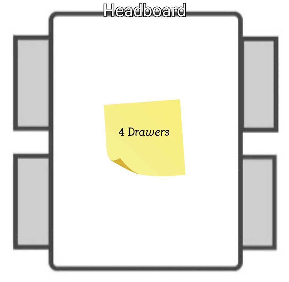 Pay Weekly For Bed and Mattress - 4 Drawers