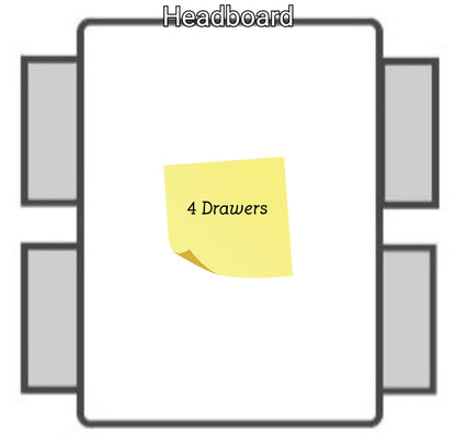 Pay Weekly For Bed and Mattress - 4 Drawers