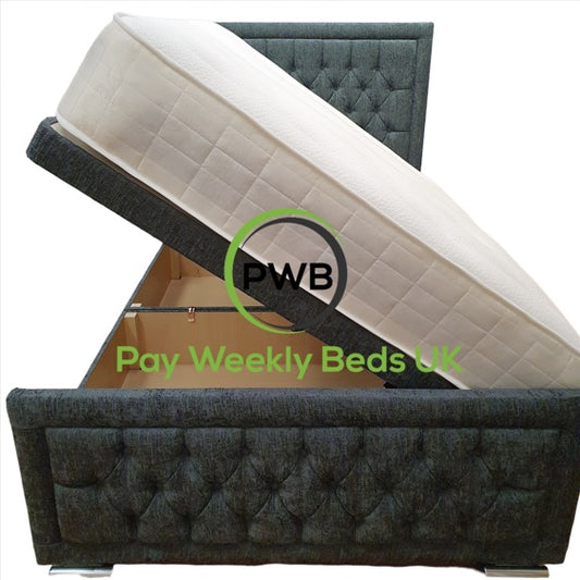 Side Lift Ottoman Bed and Mattress Set - Pay Weekly Beds UK